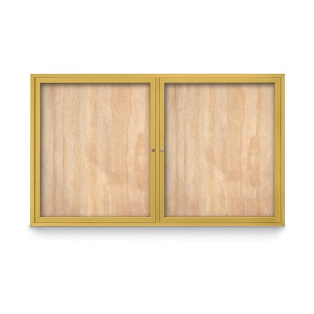 United Visual Products Slim Enclosed Corkboard, 11"x13-1/2", Bronze Alum Frame/Cloud UVEB1113-BRONZE-CLOUD
